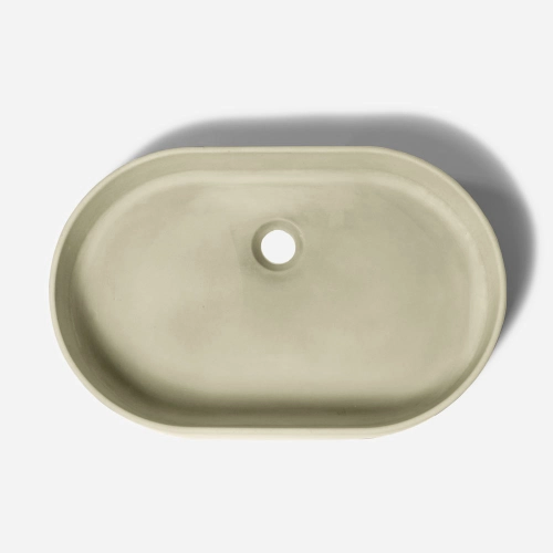 Cuba de Banheiro Concreto Apoio Elipse 55 cm (Lotus Travertino) Produto Cuba de Banheiro Concreto Apoio Elipse 55 cm (Lotus Travertino)