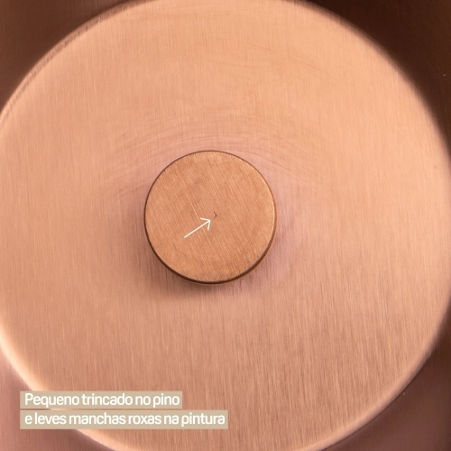 Lixeira Embutida de Cozinha Inox Redonda 5 Litros (Rosé Gold Fosca) - Outlet Produto Lixeira Embutida de Cozinha Inox Redonda 5 Litros (Rosé Gold Fosca) - Outlet