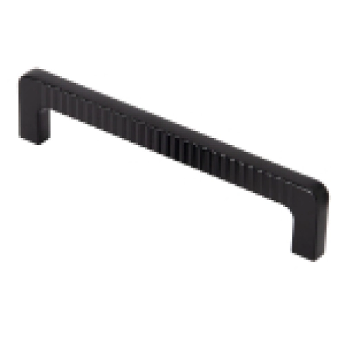 Puxador para Móvel Alça Sobrepor 128 mm Zamac (Petra Preto Fosco) - Outlet Produto Puxador para Móvel Alça Sobrepor 128 mm Zamac (Petra Preto Fosco) - Outlet
