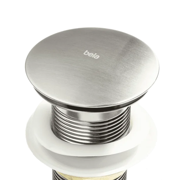 Válvula Click de Inox para Cubas (Escovada) - Outlet Produto Válvula Click de Inox para Cubas (Escovada) - Outlet