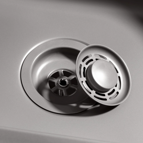 Válvula Inox para Cuba Cozinha 4 1/2" com Tampa (Cinza Fosca) - Outlet Produto Válvula Inox para Cuba Cozinha 4 1/2" com Tampa (Cinza Fosca) - Outlet