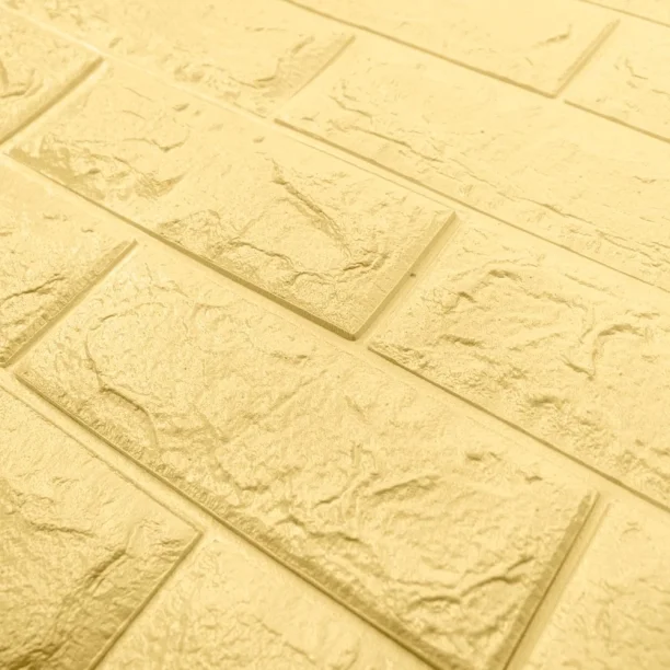 Produto Painel 3D Tijolo Adesivo 70x77x0,6 cm (Amarelo)