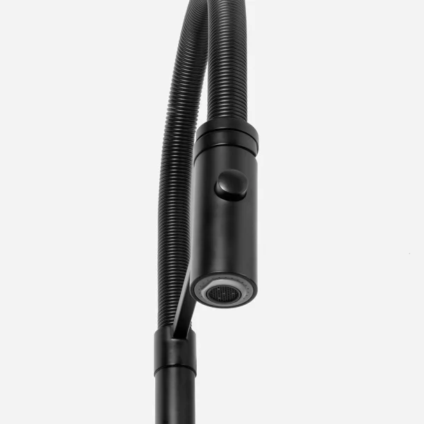 Produto Torneira Monocomando Gourmet de Cozinha Inox (Capri Preta Fosca) - outlet