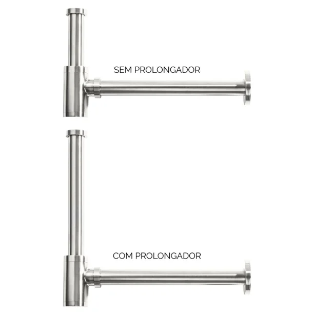 Produto Prolongador de Sifão Metálico (Line Escovado) - Outlet