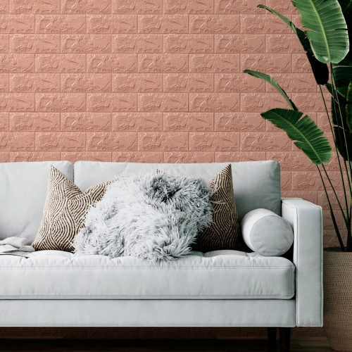 Painel 3D Tijolo Adesivo 70x77x0,5 cm (Terracota) Produto Painel 3D Tijolo Adesivo 70x77x0,5 cm (Terracota)