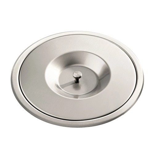 Lixeira Embutida de Cozinha Inox Redonda 5 Litros (Escovada) - Outlet