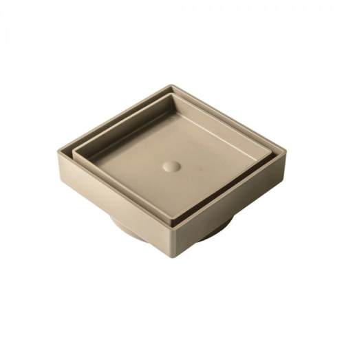 Ralo Oculto Invis&iacute;vel 10x10 cm com Tela (Bege)