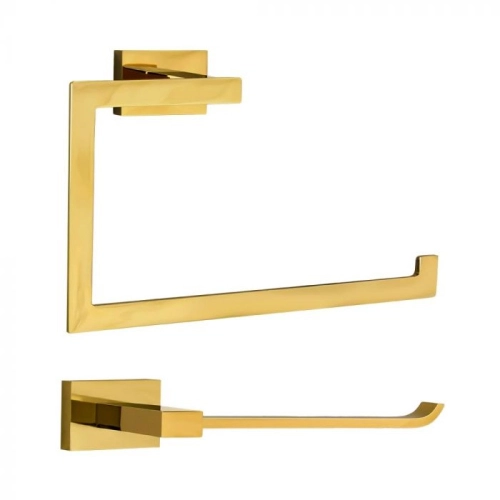 Kit de Acess&oacute;rios para Lavabo Top (Mondrian Dourado)