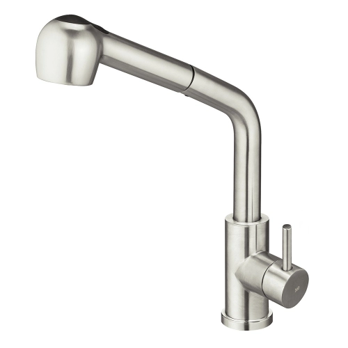 Torneira Monocomando Gourmet de Cozinha Inox (Aruba Escovada)