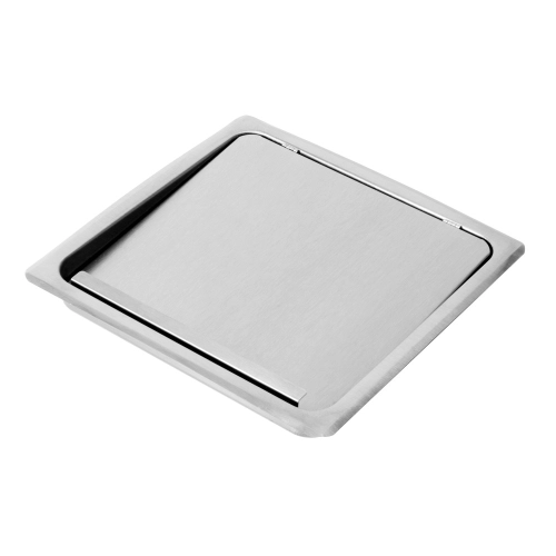 Lixeira Embutida de Cozinha Inox Quadrada 5 Litros (Escovada) - Outlet