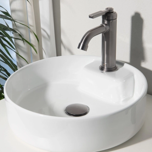 Torneira Monocomando Retrô Baixa para Banheiro (Morin Grafite Fosca) - Outlet Produto Torneira Monocomando Retrô Baixa para Banheiro (Morin Grafite Fosca) - Outlet