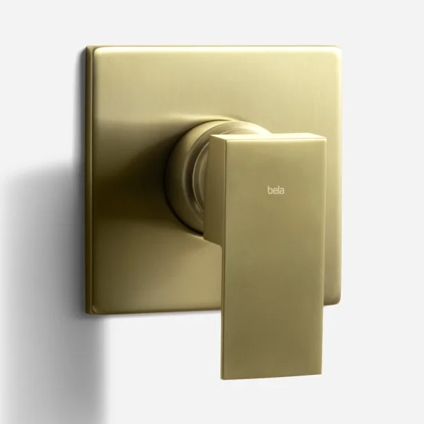 Produto Acabamento Monocomando para Registro Base Deca e Docol Baixa Pressão (Quadria Ouro Fosco)