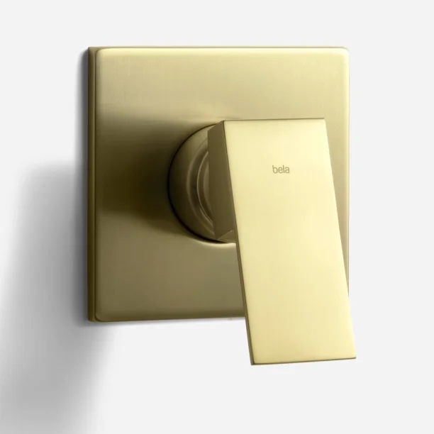 Produto Acabamento Monocomando para Registro Base Deca e Docol Baixa Pressão (Quadria Ouro Fosco)