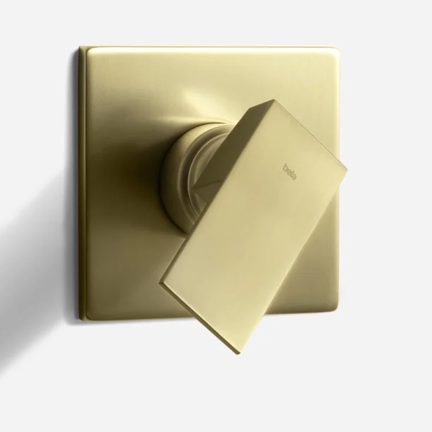 Produto Acabamento Monocomando para Registro Base Deca e Docol Baixa Pressão (Quadria Ouro Fosco)