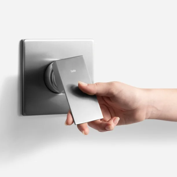 Acabamento Monocomando para Registro Base Docol Alta Pressão (Quadria Escovado) - Outlet Produto Acabamento Monocomando para Registro Base Docol Alta Pressão (Quadria Escovado) - Outlet