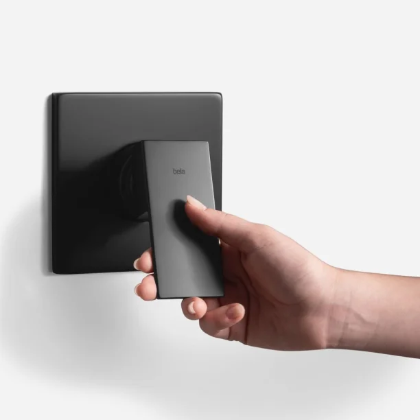 Produto Acabamento Monocomando para Registro Base Docol Alta Pressão (Quadria Preto Fosco) - Outlet