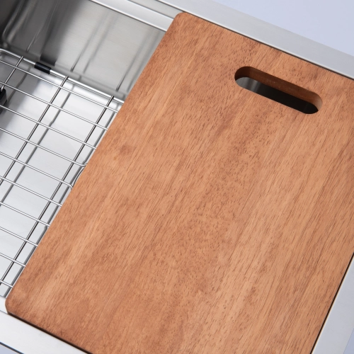 Tábua de Corte de Madeira para Cuba Workstation 36x25 cm - Outlet Produto Tábua de Corte de Madeira para Cuba Workstation 36x25 cm - Outlet