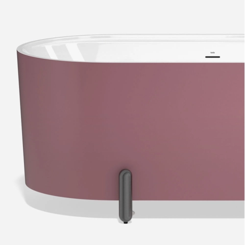 Produto Banheira de Imersão 150cm Mainz Marsala Fosca com Pés Grafite Fosco