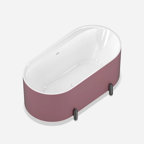Produto Banheira de Imersão 150cm Mainz Marsala Fosca com Pés Grafite Fosco