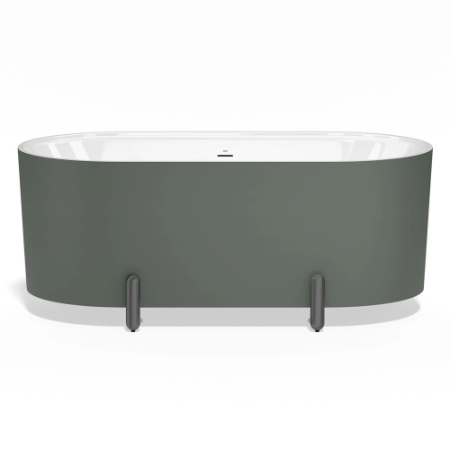 Produto Banheira de Imersão 150cm Mainz Verde Fosca com Pés Grafite Fosco