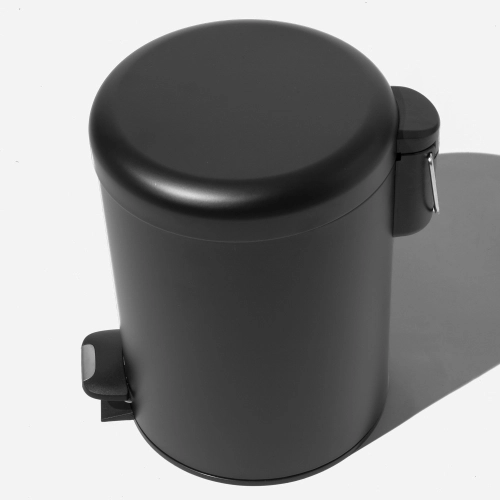 Lixeira Redonda com Pedal 5 Litros (Preta Fosca) - Outlet Produto Lixeira Redonda com Pedal 5 Litros (Preta Fosca) - Outlet