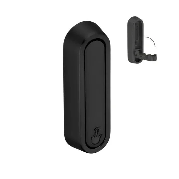 Cabide com Gancho Retrátil de Parede Zamac (Meier Preto Fosco) - Outlet Produto Cabide com Gancho Retrátil de Parede Zamac (Meier Preto Fosco) - Outlet