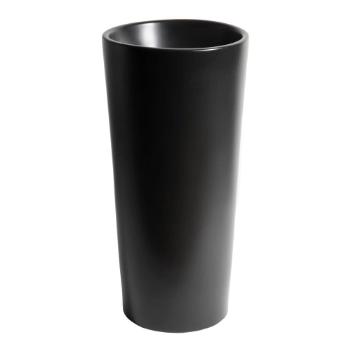 Cuba de Banheiro Lou&ccedil;a Piso Redonda 39 cm (Ravenna Preta)