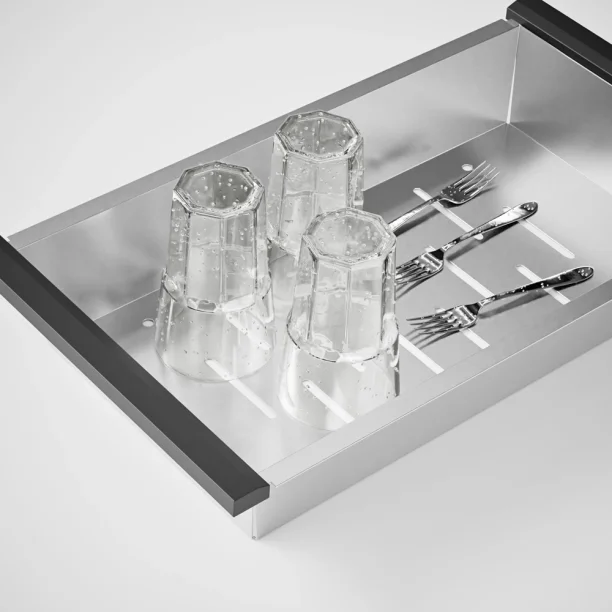 Cesto Escorredor Inox para Cuba Workstation 41x23 cm (Escovado) Produto Cesto Escorredor Inox para Cuba Workstation 41x23 cm (Escovado)