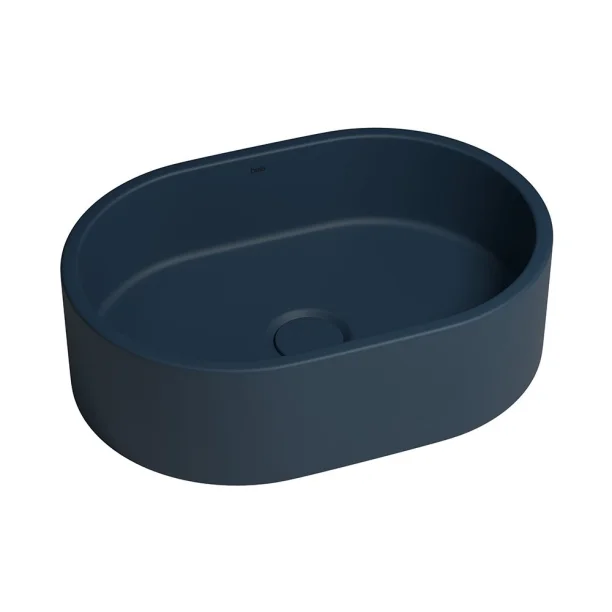 Produto Cuba de Banheiro Concreto Apoio Elipse 40 cm (Francs Azul Marinho)