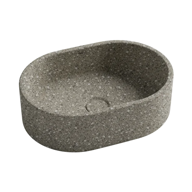Cuba de Banheiro Concreto Apoio Elipse 40 cm (Francs Granilite Fóssil) Produto Cuba de Banheiro Concreto Apoio Elipse 40 cm (Francs Granilite Fóssil)