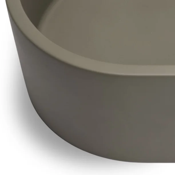 Produto Cuba de Banheiro Concreto Apoio Elipse 40 cm (Francs Musgo)