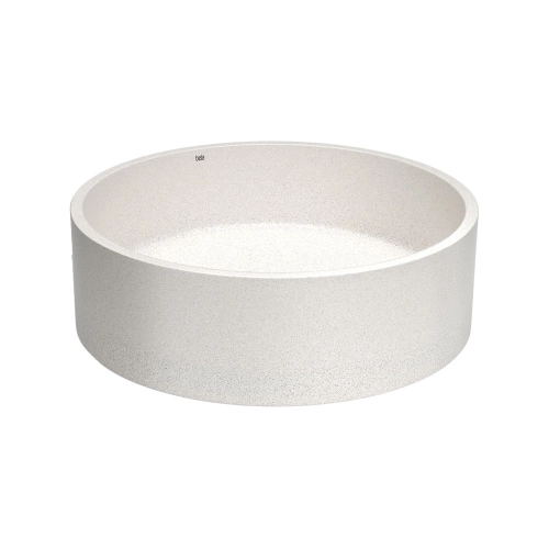 Cuba de Banheiro Concreto Apoio Redonda 35 cm (Oso Granilite Polar)