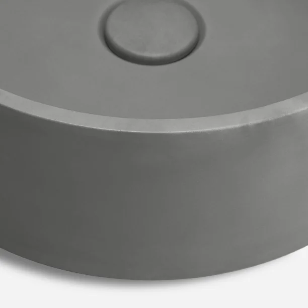 Produto Cuba de Banheiro Concreto Apoio Redonda 39 cm (Oso Cemento)