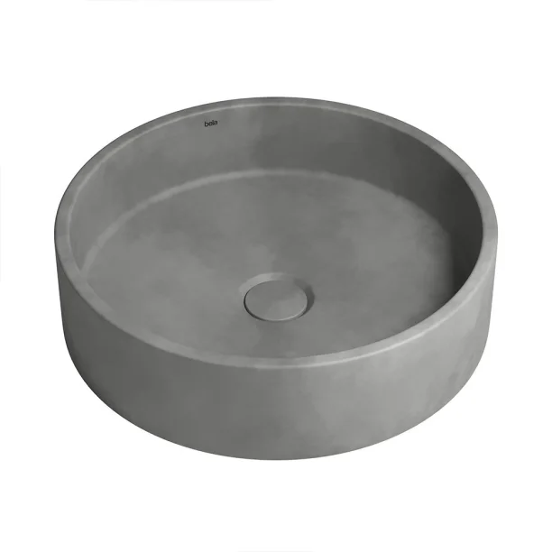 Produto Cuba de Banheiro Concreto Apoio Redonda 39 cm (Oso Cemento)