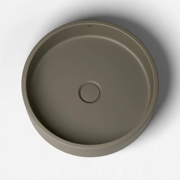 Cuba de Banheiro Concreto Apoio Redonda 39 cm (Oso Musgo) Produto Cuba de Banheiro Concreto Apoio Redonda 39 cm (Oso Musgo)