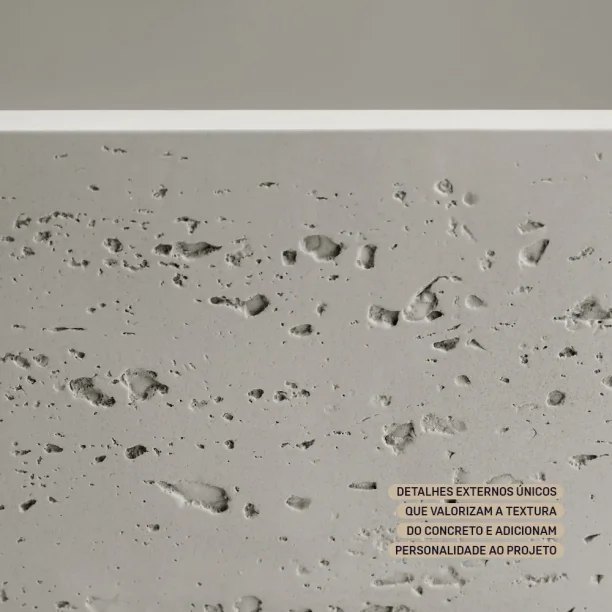 Produto Cuba de Banheiro Concreto Apoio Retangular 50 cm (Moran Marfim)