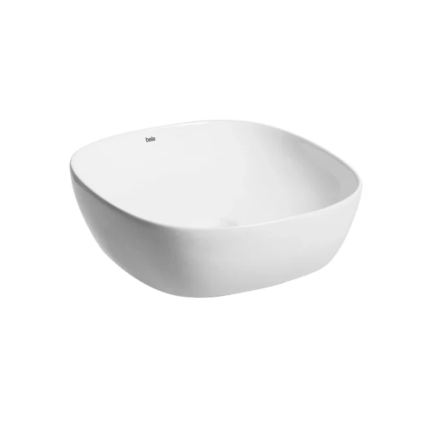 Produto Cuba de Banheiro Louça Apoio Quadrada 37 cm (Vienne Branca)