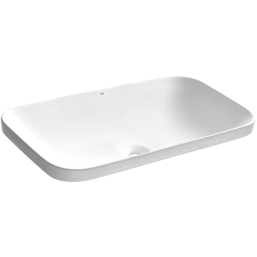 Cuba de Banheiro Lou&ccedil;a Sobrepor Retangular 60 cm (Madri Branca)