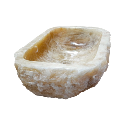 Cuba de Banheiro M&aacute;rmore &Ocirc;nix R&uacute;stica Apoio Retangular at&eacute; 50 cm (Gili)