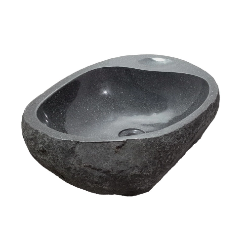 Cuba de Banheiro Pedra Vulc&acirc;nica Apoio com Saboneteira at&eacute; 60 cm (Kamar)