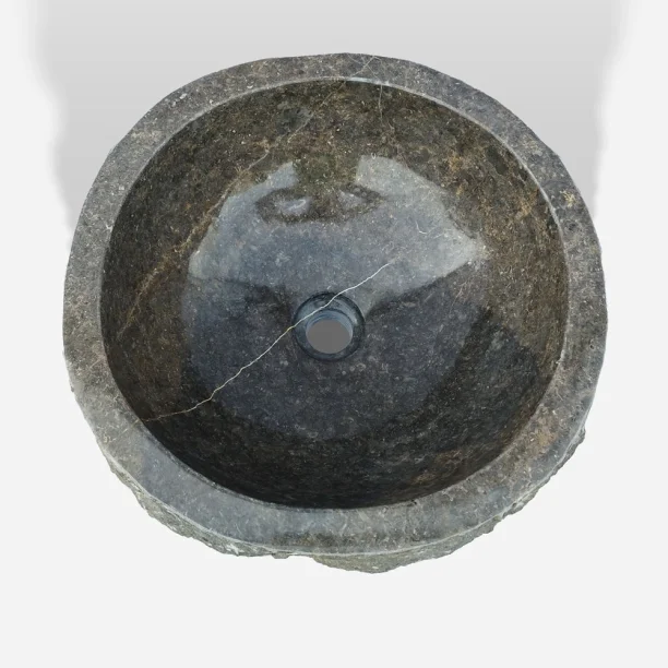 Cuba de Banheiro Pedra Vulcânica Piso Redonda 40 cm (Jawa Rústica) Produto Cuba de Banheiro Pedra Vulcânica Piso Redonda 40 cm (Jawa Rústica)