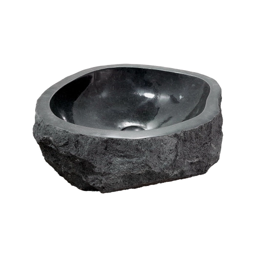 Cuba de Banheiro Pedra Vulc&acirc;nica R&uacute;stica Apoio at&eacute; 40 cm (Jawa)