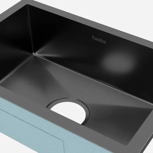 Cuba de Cozinha Inox Retangular 50x34 cm (Hirata Grafite Fosca) Produto Cuba de Cozinha Inox Retangular 50x34 cm (Hirata Grafite Fosca)