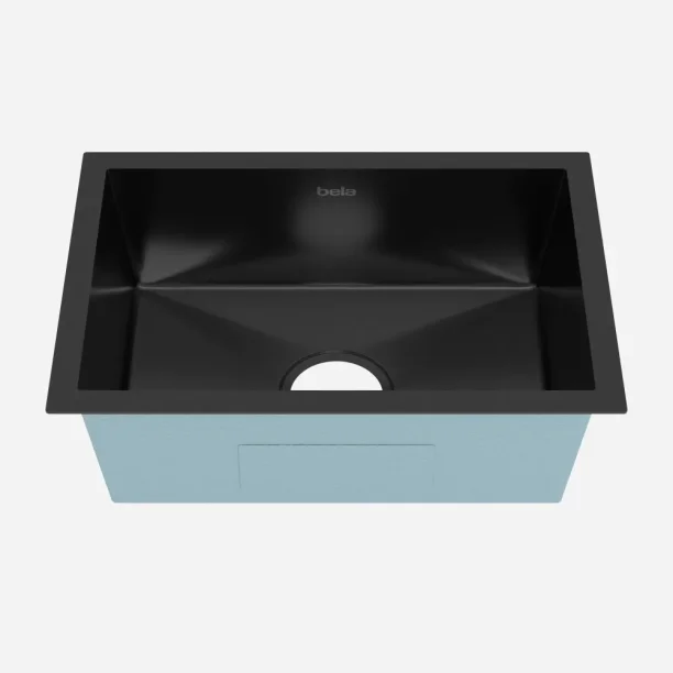 Cuba de Cozinha Inox Retangular 50x34 cm (Hirata Preta Fosca) Produto Cuba de Cozinha Inox Retangular 50x34 cm (Hirata Preta Fosca)