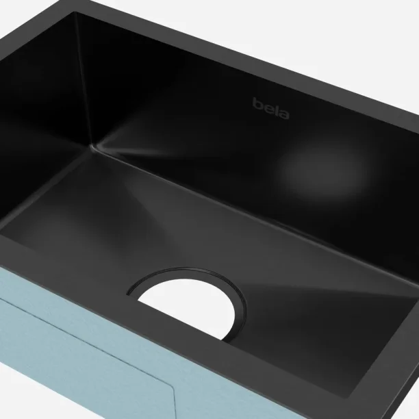 Cuba de Cozinha Inox Retangular 50x34 cm (Hirata Preta Fosca) Produto Cuba de Cozinha Inox Retangular 50x34 cm (Hirata Preta Fosca)