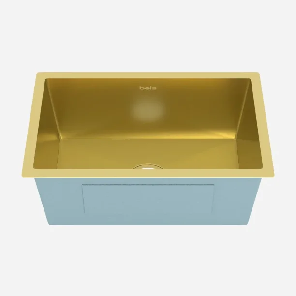 Cuba de Cozinha Inox Retangular 59x37 cm (Nara Ouro Fosca) Produto Cuba de Cozinha Inox Retangular 59x37 cm (Nara Ouro Fosca)