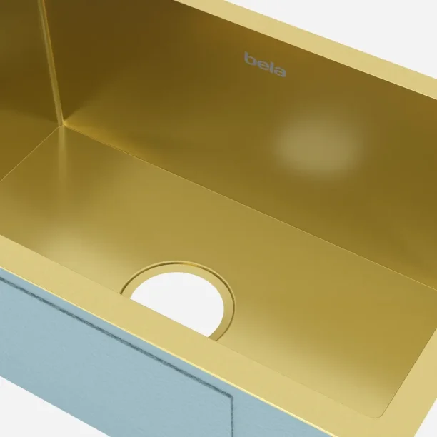 Cuba de Cozinha Inox Retangular 59x37 cm (Nara Ouro Fosca) Produto Cuba de Cozinha Inox Retangular 59x37 cm (Nara Ouro Fosca)