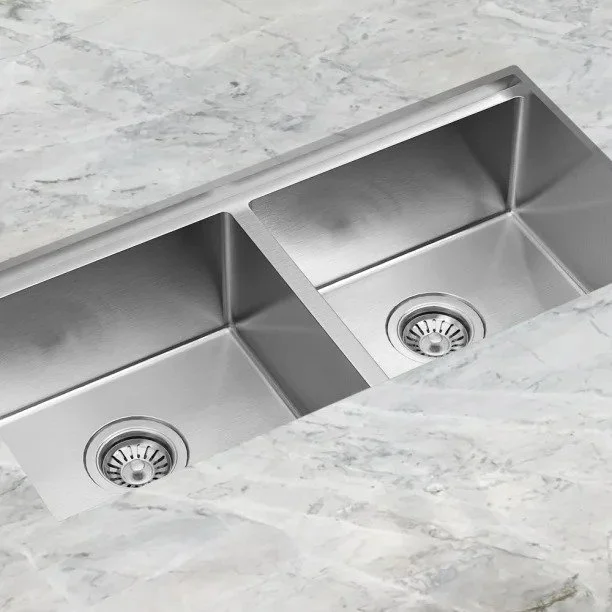 Produto Cuba Dupla Workstation de Cozinha Inox 82x41 cm (Kobe Escovada) - Outlet
