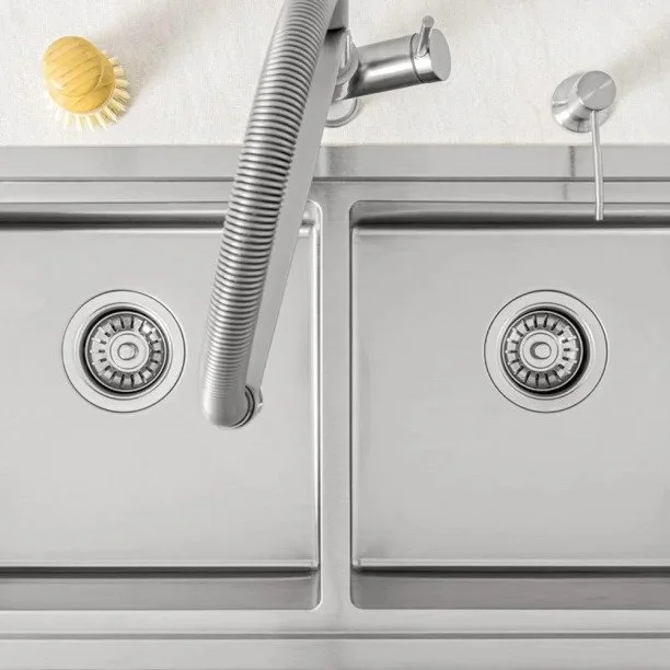 Produto Cuba Dupla Workstation de Cozinha Inox 82x41 cm (Kobe Escovada) - Outlet