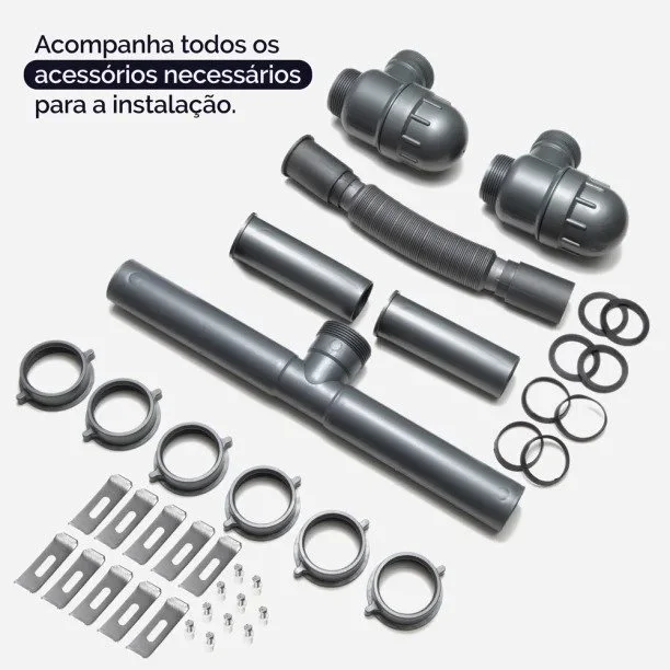 Produto Cuba Dupla Workstation de Cozinha Inox 82x41 cm (Kobe Escovada) - Outlet